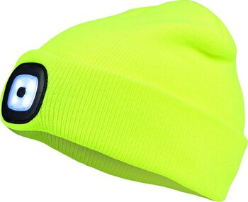 čepice s LED žlutá