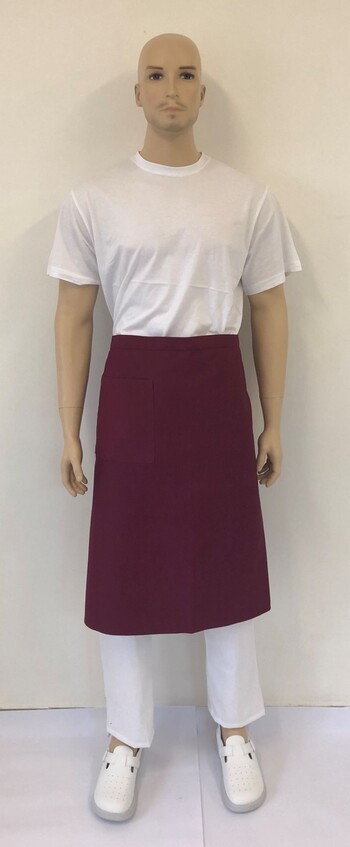 zástěra pizza dlouhá vínová